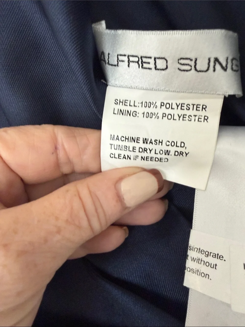 ALFRED SUNG Navy V-Neck Sleeveless Maxi Dress - Picture 6 of 8
